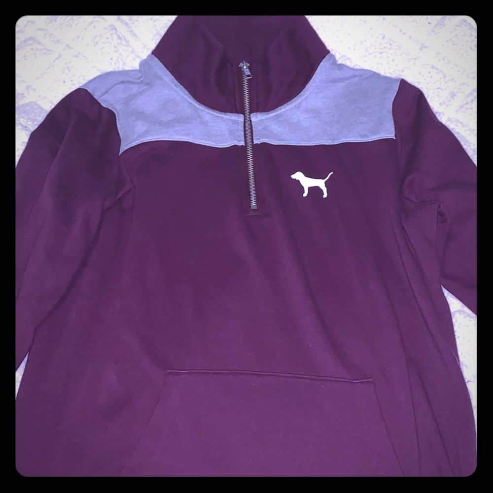 Maroon  Victoria’s Secret PINK quarter zip